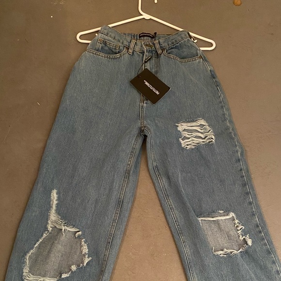 prettylittlething wide leg jeans - Picture 4 of 6